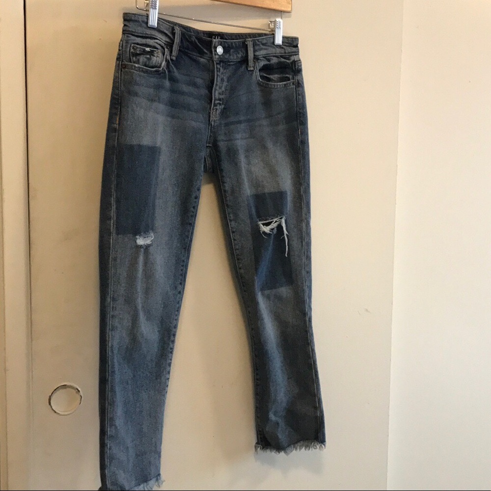 Gap distressed girlfriend jeans